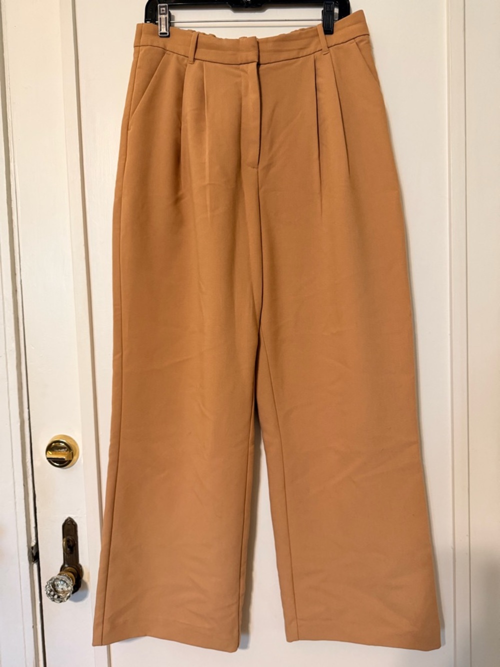 Abercrombie & Fitch Tan High-Waist Trousers- Curve love